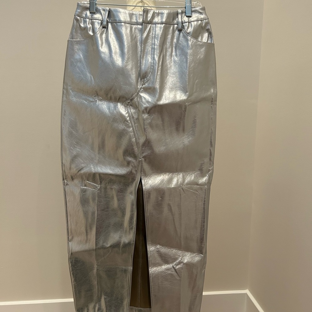 ASOS Shimmering Silver Pencil Skirt